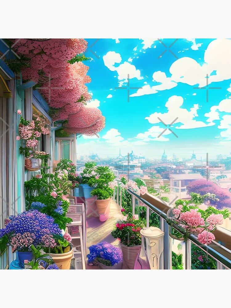 Anime Poster Painting Girl on The Balcony Comic Wall Art Canvas Painting  Cartoon Character Wall Picture Living Room Decoration8x10inch(20x26cm) :  Amazon.ca: Home