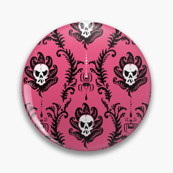 Item preview, Pink Skull Brocade designed and sold by artifactsoflife.