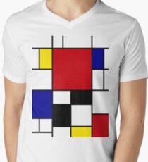 Mondrian Men's V-Neck T-Shirt