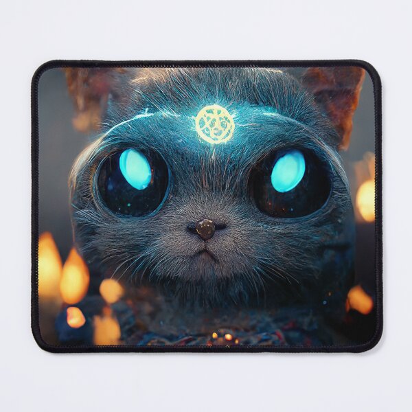 Item preview, Cool Blue Eyes Scottish Fold Cat Looks Like An Alien. Fantasy Art For Cat Lovers designed and sold by Pet Shelter.