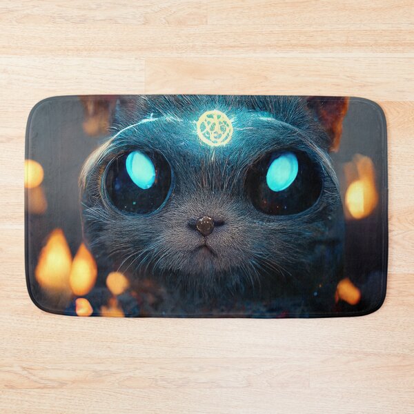 Item preview, Cool Blue Eyes Scottish Fold Cat Looks Like An Alien. Fantasy Art For Cat Lovers designed and sold by Pet Shelter.
