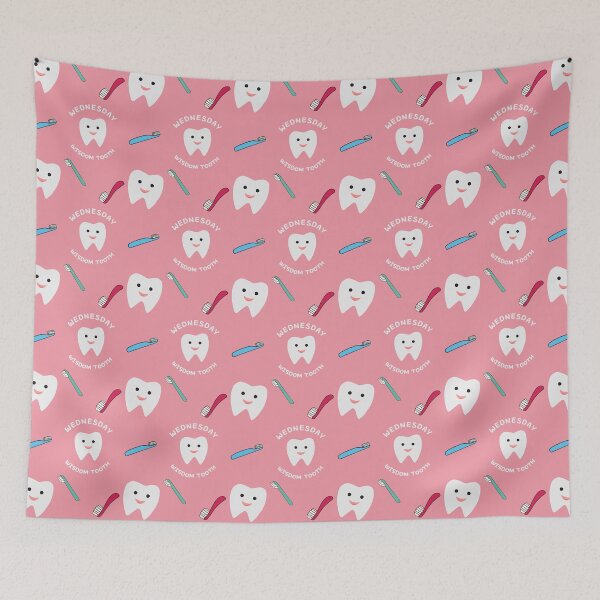 Item preview, Wednesday Wisdom Tooth Pattern - Pink designed and sold by usernamenaijan.