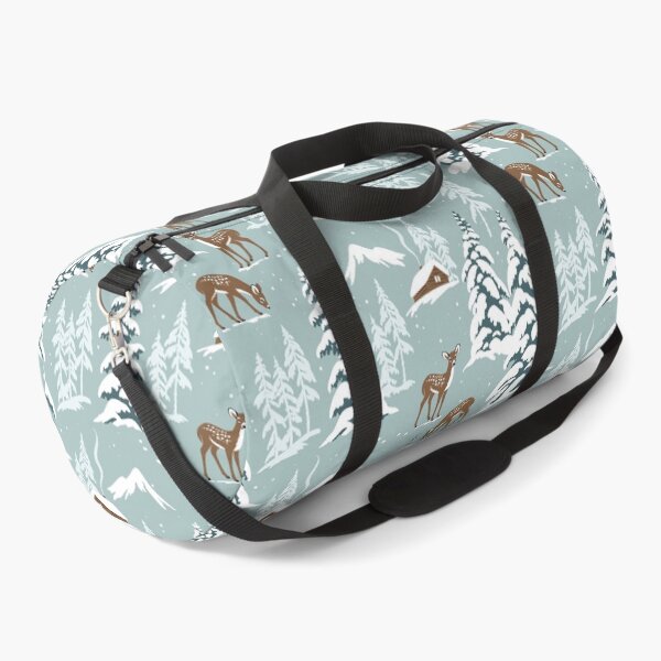 Item preview, Deer, chalets and snowy pines designed and sold by OtterFactory.