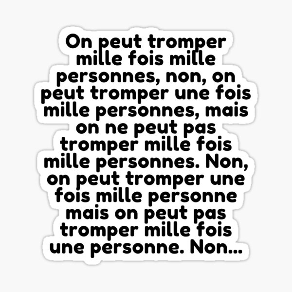On peut tromper mille fois mille personnes- Astérix et Obélix mission Cléopâtre Sticker