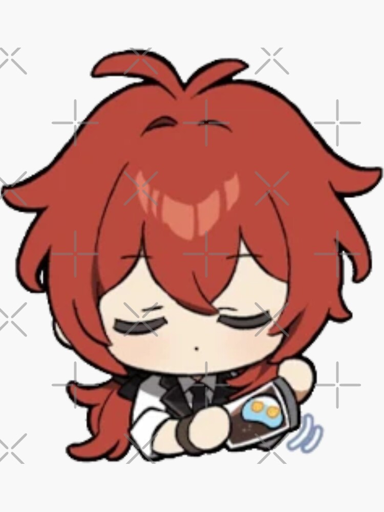 "Diluc Chibi - Genshin Impact" Sticker for Sale by saacollection ...