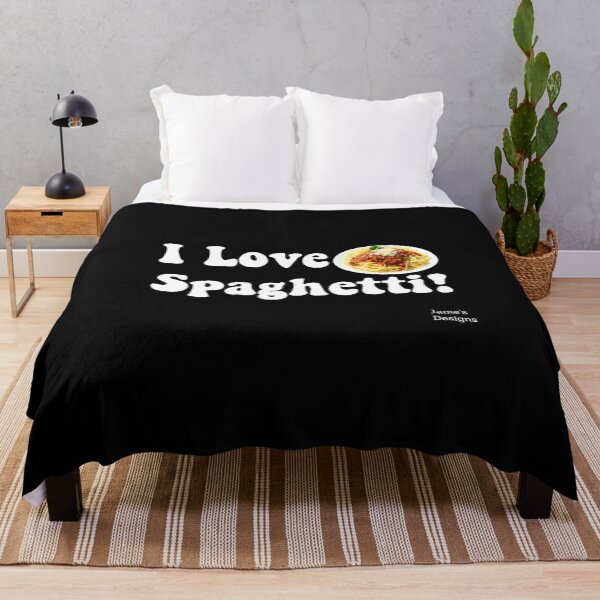 Artikelvorschau, Ich liebe Spaghetti (w / Plate Of Pasta) - James Designs entworfen und verkauft von JamesShirts-com.