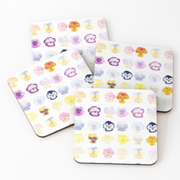 Item preview, colorful pansy pattern watercolor designed and sold by ColorandColor.