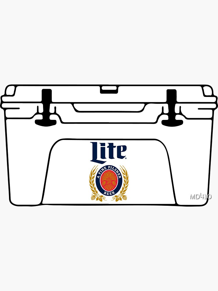 "Miller Lite Cooler" Sticker for Sale by MD410 Redbubble