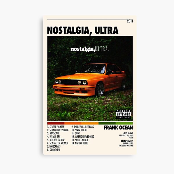 Nostalgia Ultra Tracklist Posters - Album Cover Poster Canvas Print