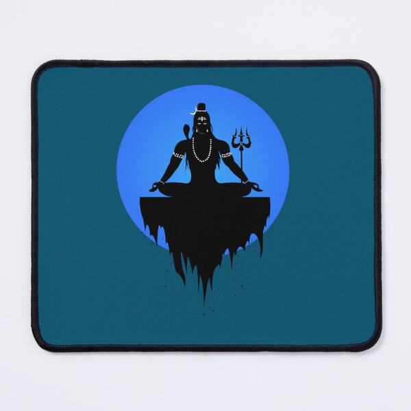 Item preview, Lord Shiva Meditaing Vector art Trishul designed and sold by RunApparel.