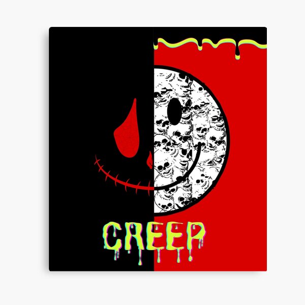 Black Creepy Red Scary Canvas Prints for Sale Redbubble