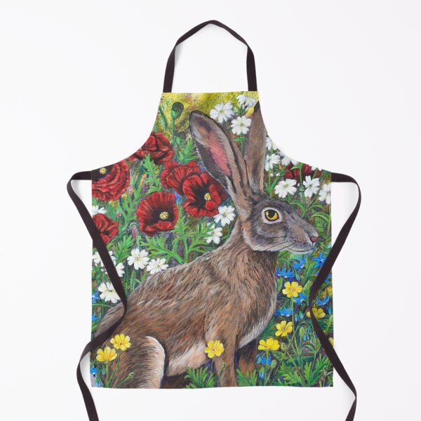 Item preview, Poppy Hare - campion - borage - buttercup - wildflowers designed and sold by Moorcatstudio.