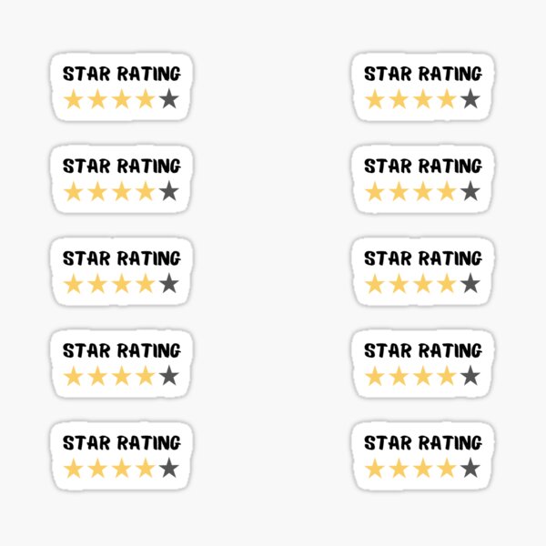  Star Rating for books stickers