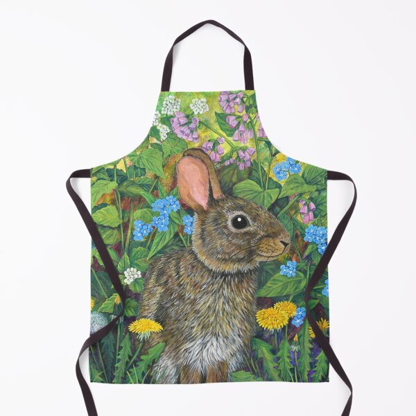 Item preview, Jack By The Hedge Rabbit - comfrey - alkanet - dandelions - wildflowers designed and sold by Moorcatstudio.
