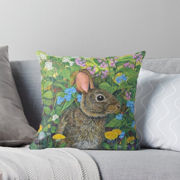 Item preview, Jack By The Hedge Rabbit - comfrey - alkanet - dandelions - wildflowers designed and sold by Moorcatstudio.