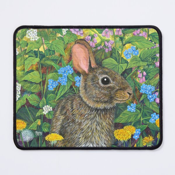 Item preview, Jack By The Hedge Rabbit - comfrey - alkanet - dandelions - wildflowers designed and sold by Moorcatstudio.