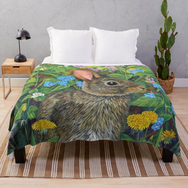 Item preview, Jack By The Hedge Rabbit - comfrey - alkanet - dandelions - wildflowers designed and sold by Moorcatstudio.