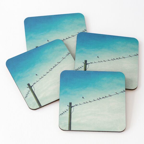 Item preview, Stepping out of the Line - swallows on a wire designed and sold by Dyrk Wyst Redbubble Shop.