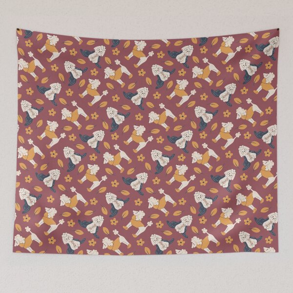 Item preview, Cozy Winter Dogs - Seamless Pattern designed and sold by DebbisPalette.