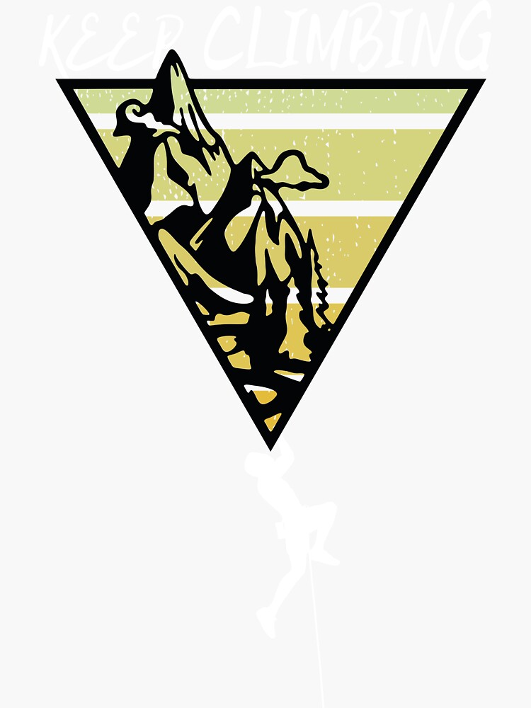 "Keep Climbing With this Cool Free Rock Climbing" Sticker for Sale by