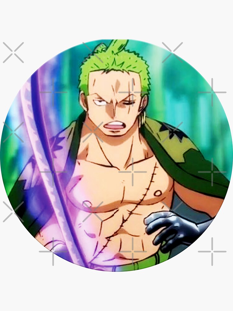 roronoa zoro and enma  Sticker for Sale by ying -anime