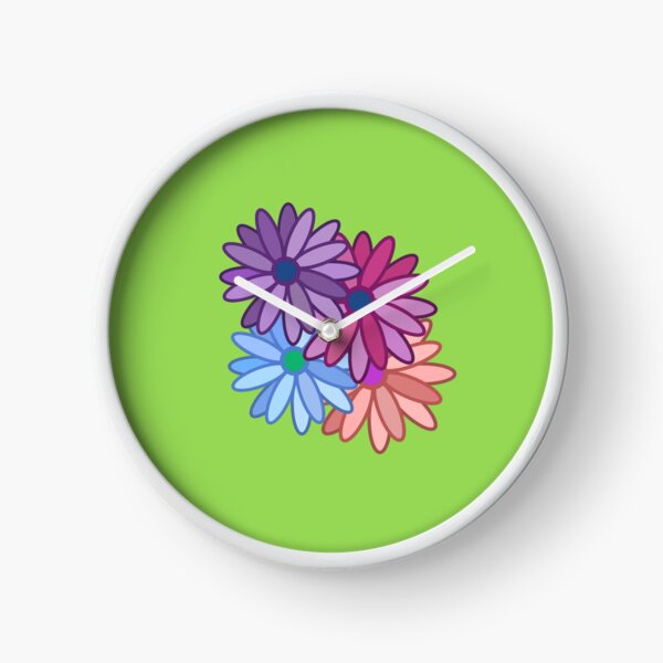 Item preview, Four Flower Design Purple Pink Blue Peach - Neurodivergent designed and sold by jolabrese.