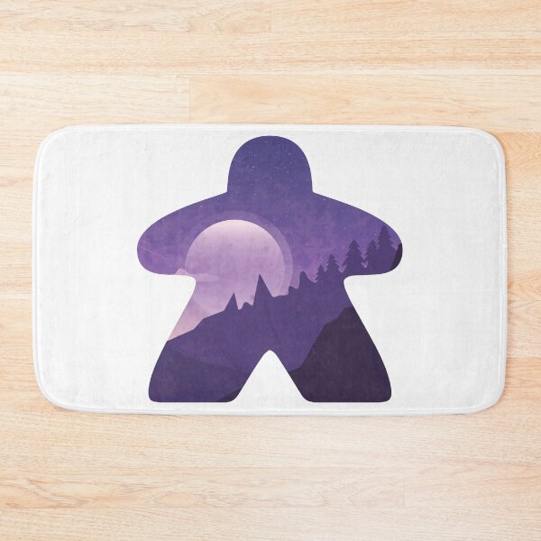 Item preview, Purple Moon and Mountain Scape Meeple Board Game Adventure Scene designed and sold by BeamGeeks.