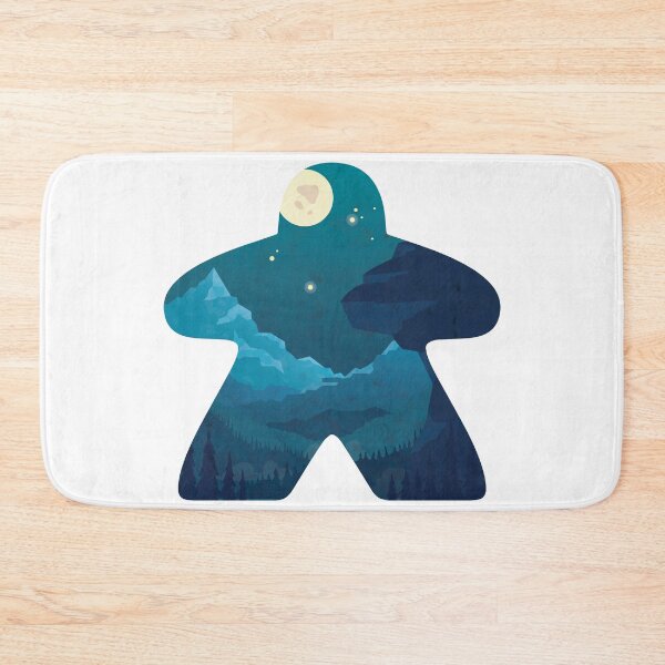 Item preview, Moon and Mountain Scape Meeple Board Game Adventure Scene designed and sold by BeamGeeks.