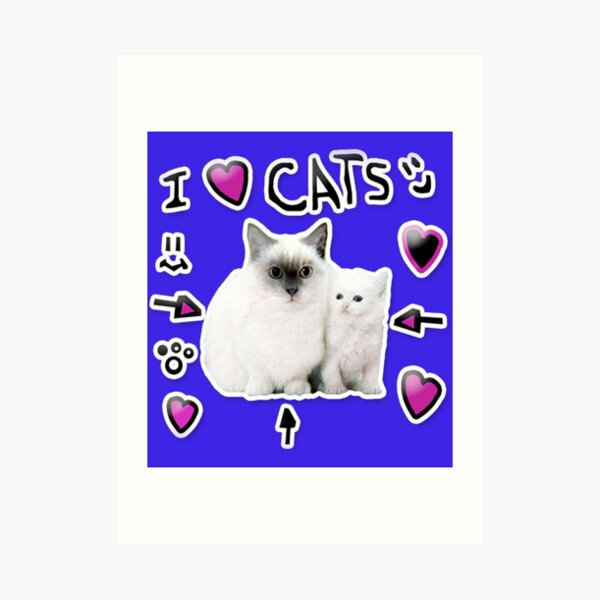 Denis Daily I Love Cats Art Print for Sale by BridieRitchi