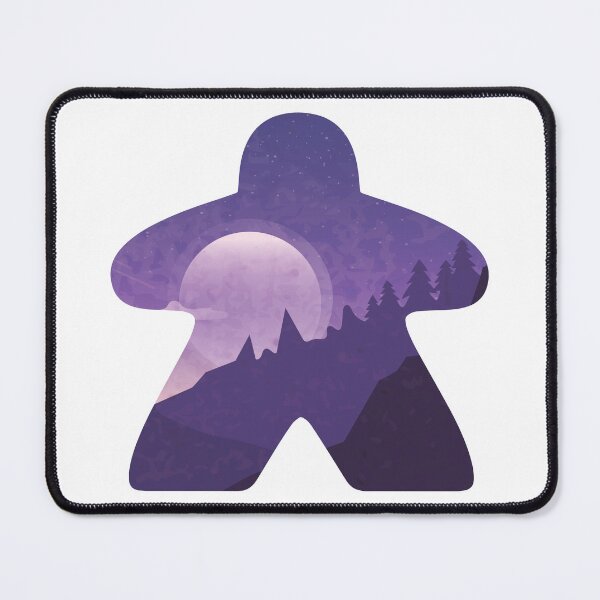 Item preview, Purple Moon and Mountain Scape Meeple Board Game Adventure Scene designed and sold by BeamGeeks.