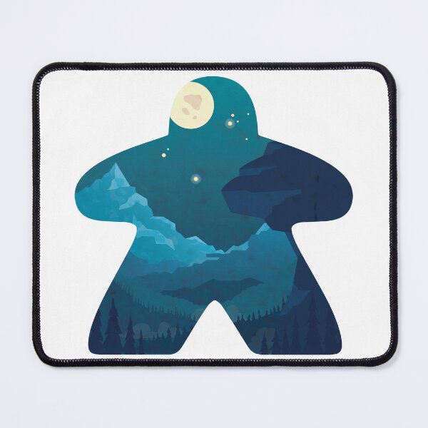 Item preview, Moon and Mountain Scape Meeple Board Game Adventure Scene designed and sold by BeamGeeks.