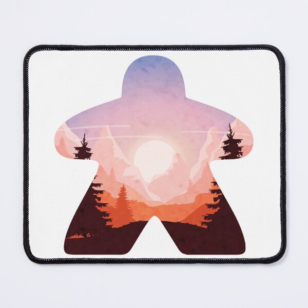 Item preview, Mountain and Tree Sunset Adventure Meeple Board Game Scene designed and sold by BeamGeeks.
