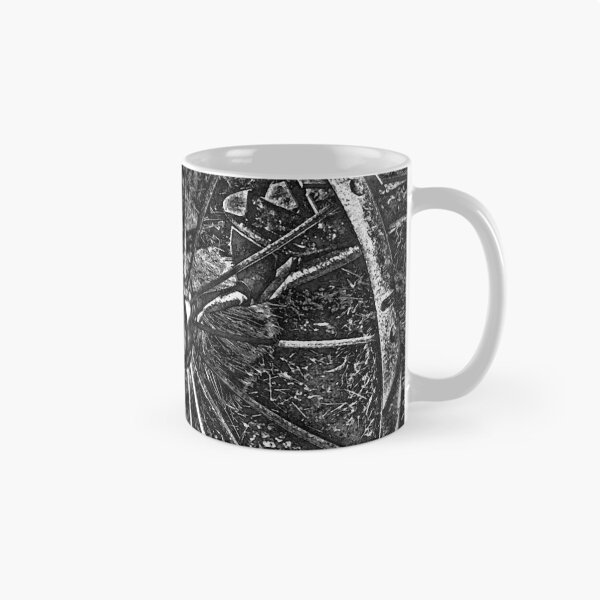 Item preview, Wagon Wheel Harvest On The Farm Monochrome Black and White designed and sold by adriturner.