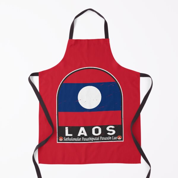 Item preview, Laos Flag Emblem Distressed Vintage designed and sold by KrisSidDesigns.