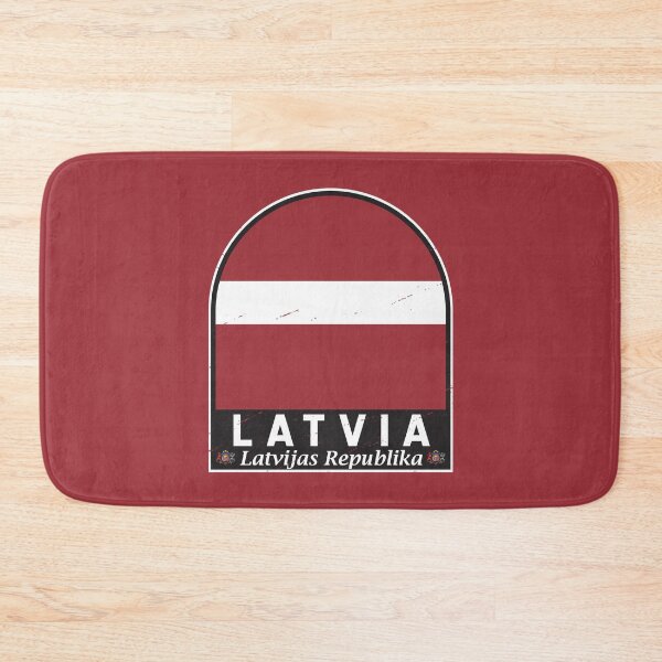 Item preview, Latvia Flag Emblem Distressed Vintage designed and sold by KrisSidDesigns.