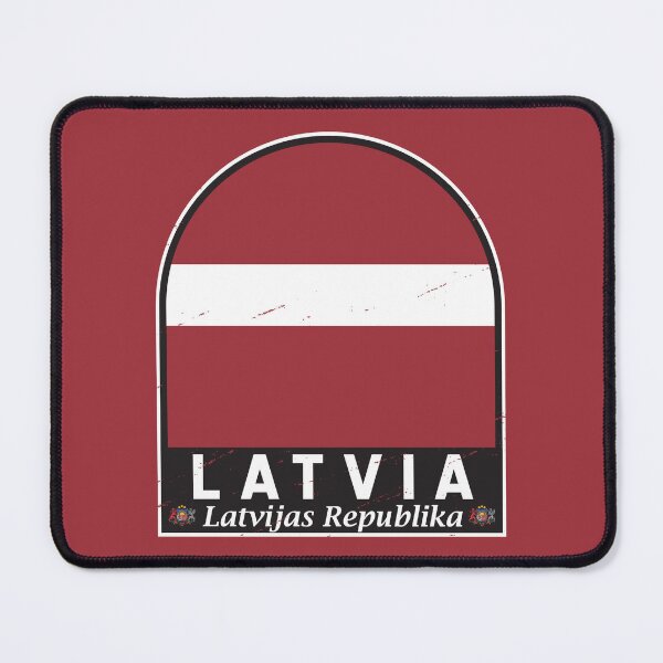 Item preview, Latvia Flag Emblem Distressed Vintage designed and sold by KrisSidDesigns.