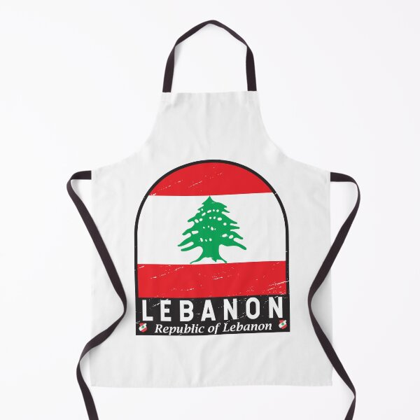 Artikelvorschau, Libanon-Flaggen-Emblem im Used-Look entworfen und verkauft von KrisSidDesigns.