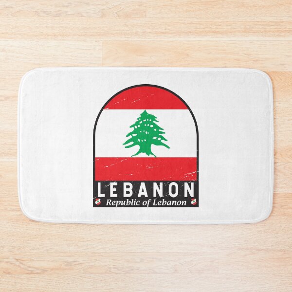 Artikelvorschau, Libanon-Flaggen-Emblem im Used-Look entworfen und verkauft von KrisSidDesigns.