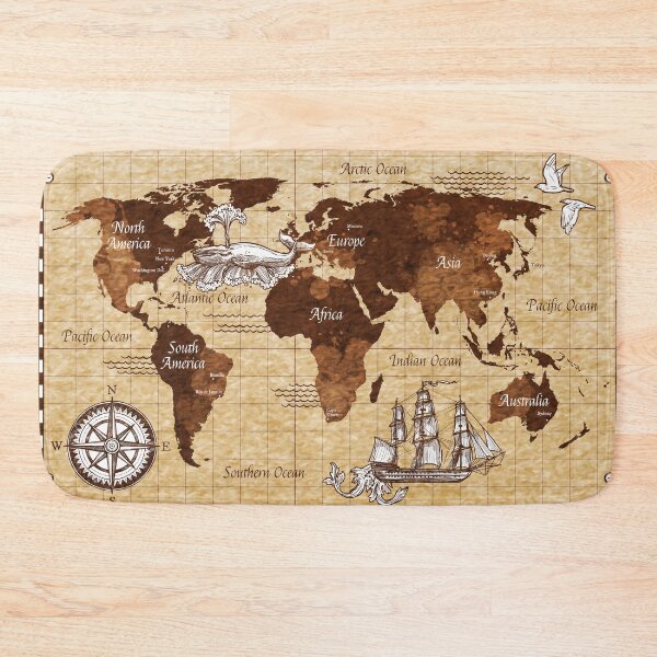 Item preview, Retro map designed and sold by OneShirt99.