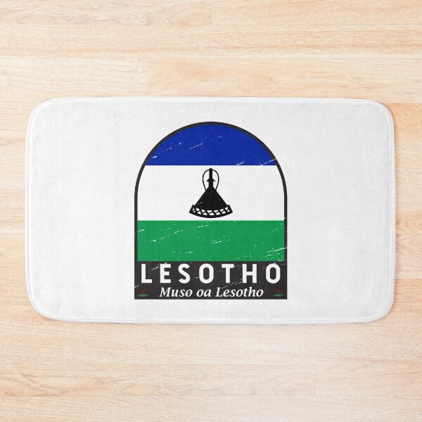 Item preview, Lesotho Flag Emblem Distressed Vintage designed and sold by KrisSidDesigns.