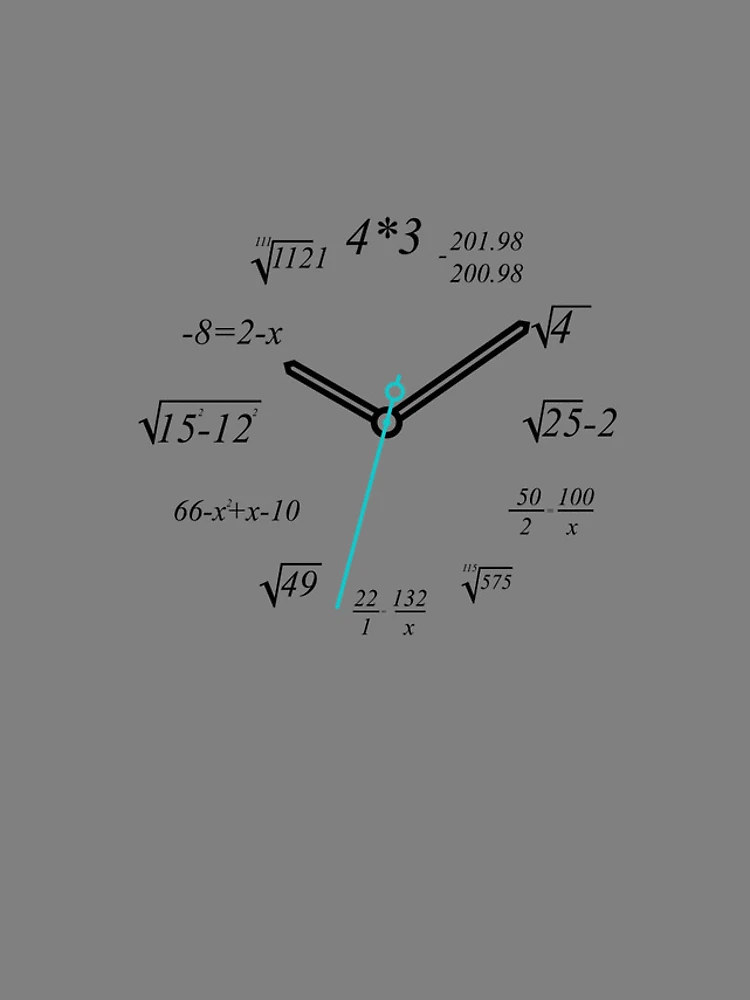 Thumbnail 4 of 4, iPhone Case, Math Clock Nerdy Math Teacher Math Student Math Clock Gear designed and sold by DynamicDesign.