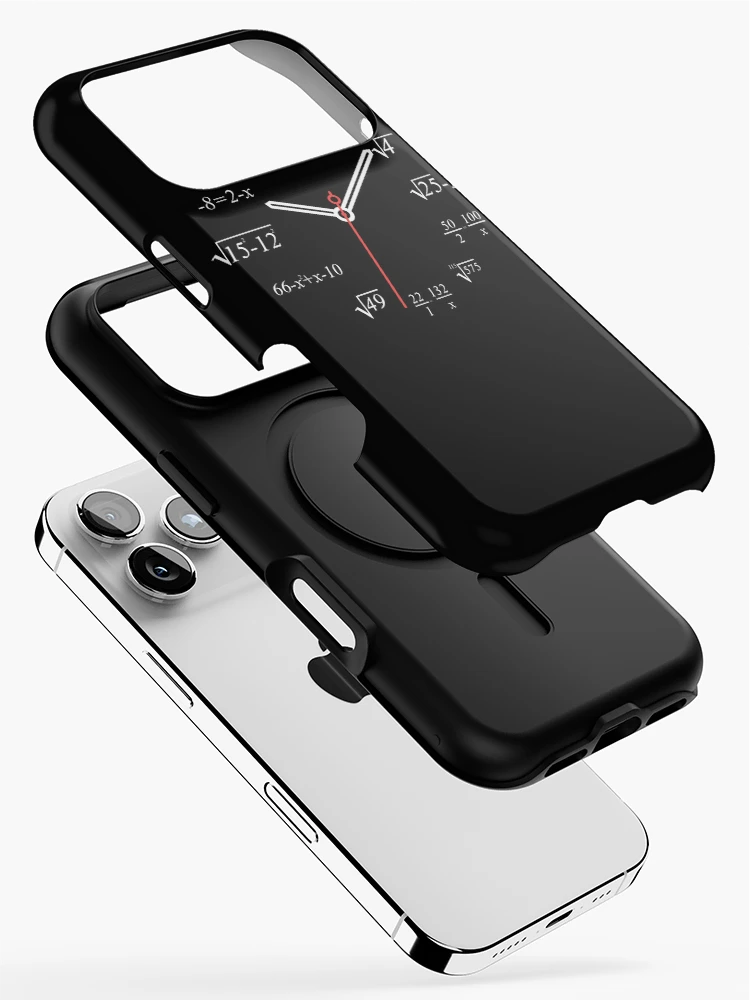Thumbnail 2 of 4, iPhone Case, Math Clock Nerdy Math Teacher Math Student Math Clock Gear designed and sold by DynamicDesign.