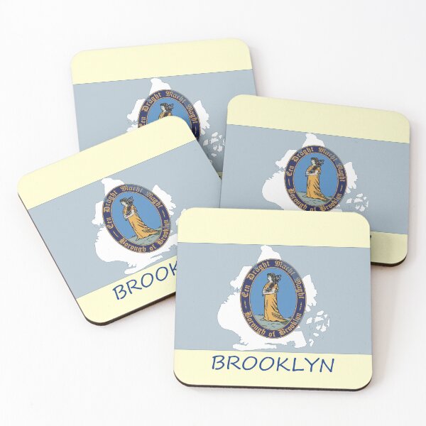 Item preview, Brooklyn Flag Map designed and sold by TransportTees.