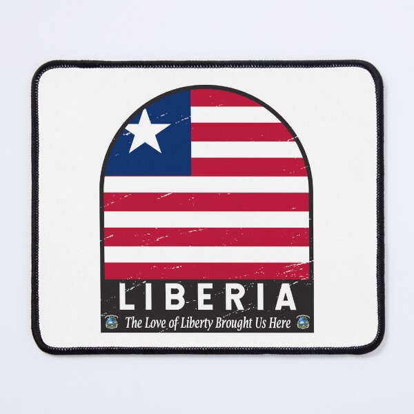 Item preview, Liberia Flag Emblem Distressed Vintage designed and sold by KrisSidDesigns.