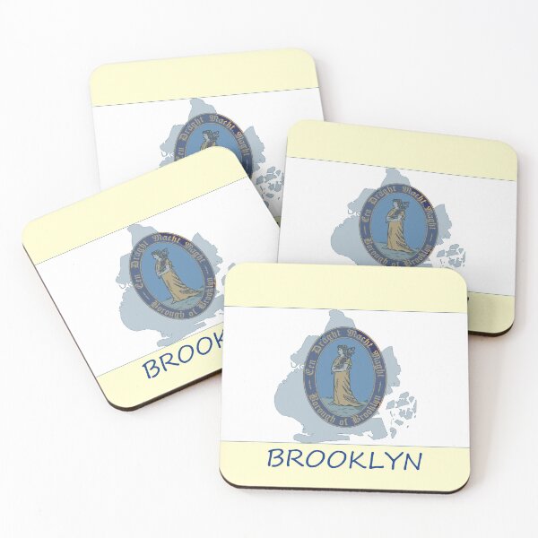 Item preview, Brooklyn Flag Map designed and sold by TransportTees.
