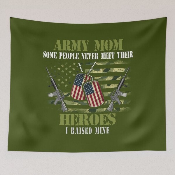 Item preview, Army Mom Military Mom Mothers Day Raised My hero designed and sold by Simeon	 Dorelus.