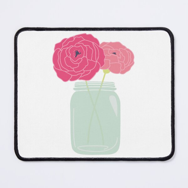 Item preview, mason jar with flowes designed and sold by amon shop.