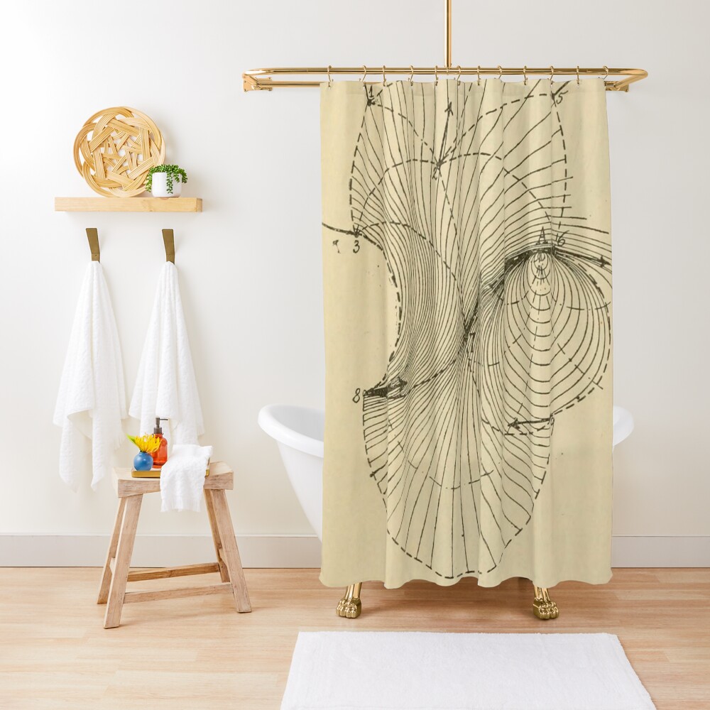 Fluid Dynamics Shower Curtain