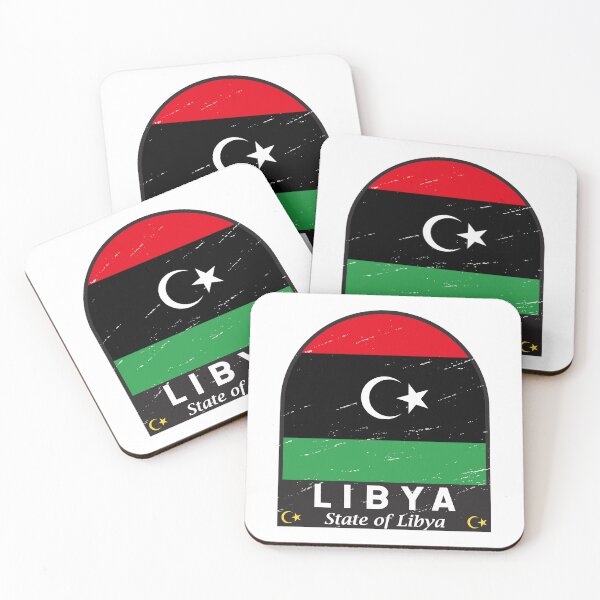 Item preview, Libya Flag Emblem Distressed Vintage designed and sold by KrisSidDesigns.