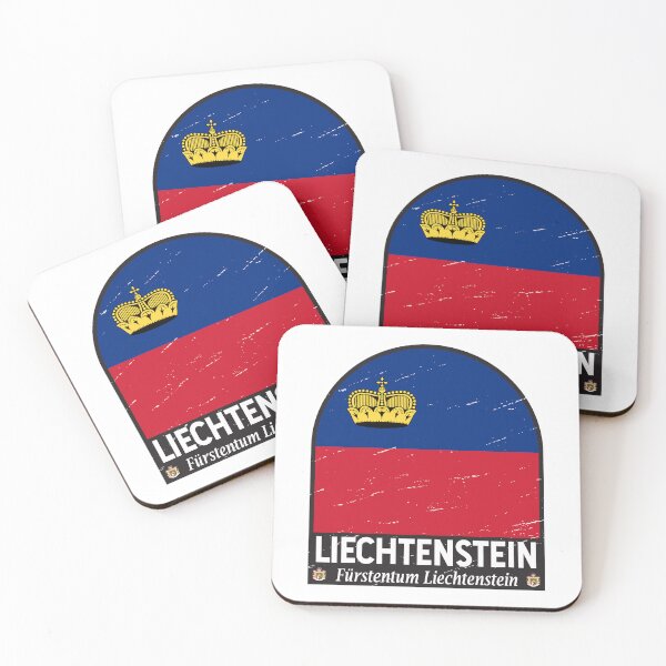 Item preview, Liechtenstein Flag Emblem Distressed Vintage designed and sold by KrisSidDesigns.